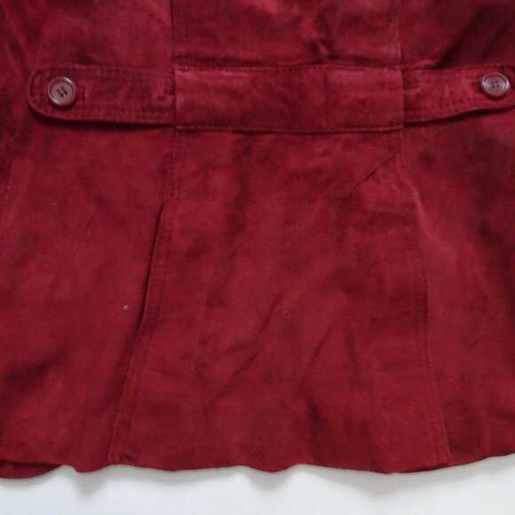 Leather/Suede - Benchmark -Jacket/Blazer - Size 9 - Dark Red - Pre-owned - Picture 9 of 10